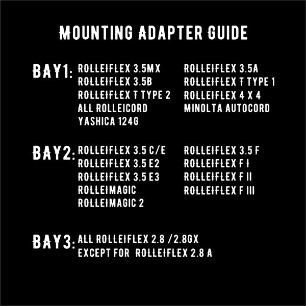 DOOMO R Mount for Rolleireflx Cameras, Minolta Autocord, Yashica 124G