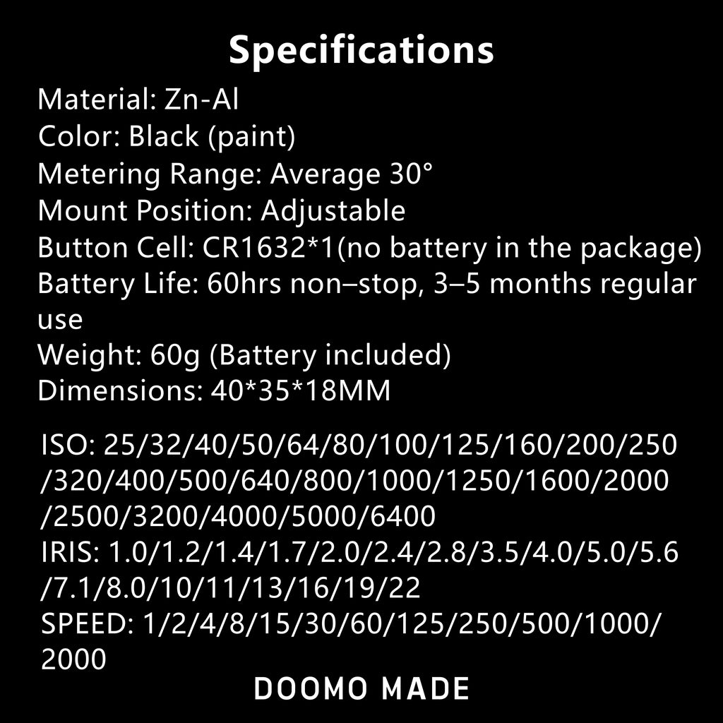 DOOMO Meter D Shoe Mounted Light Meter For Vintage Camera Leica Ms doomo-meter-d-shoe-mounted-light-meter-for-vintage-camera-leica-ms